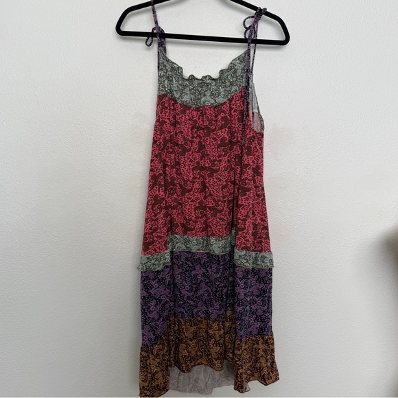 By Anthropologie Tiered Mini Sleep Floral Lounge Dress XL - Picture 4 of 9